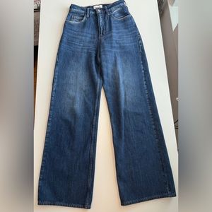 Frame High 'N' Tight Wide Leg High Rise Jeans in Foxgrove Size 25